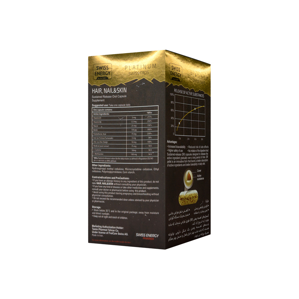 کپسول هیر نیل و اسکین سوئیس انرژی 30 عددی - Image 2